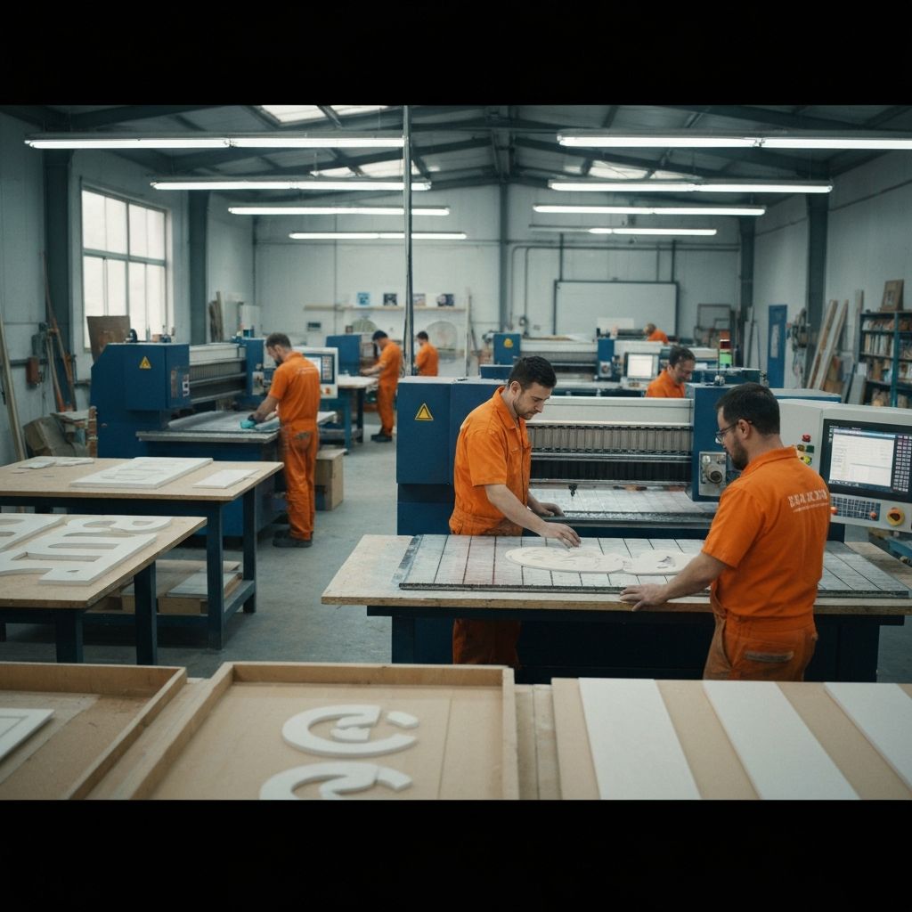 Raj Signs workshop facility